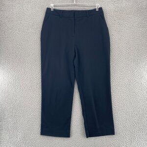 Chicos Pants Womens 0.5 US 4 Black Twill Crop Capri Stretch Career Office Work